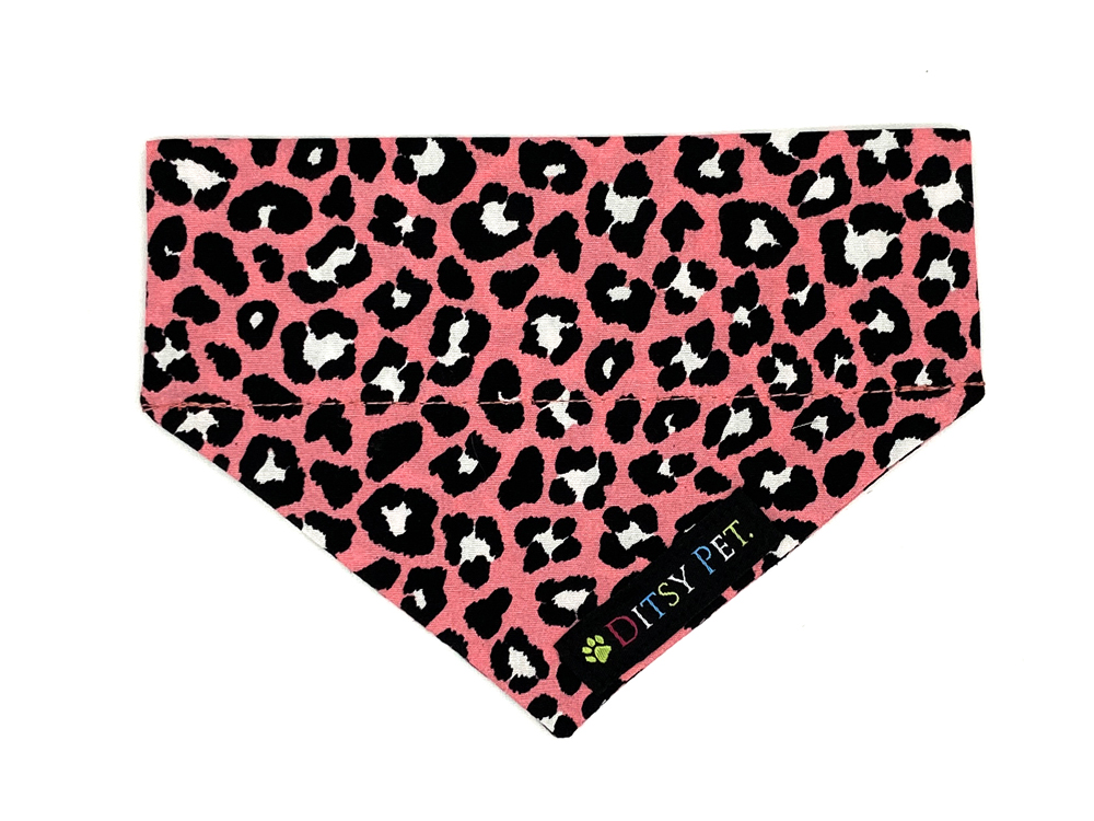 Hot Pink Leopard Bandana - Ditsy Pet